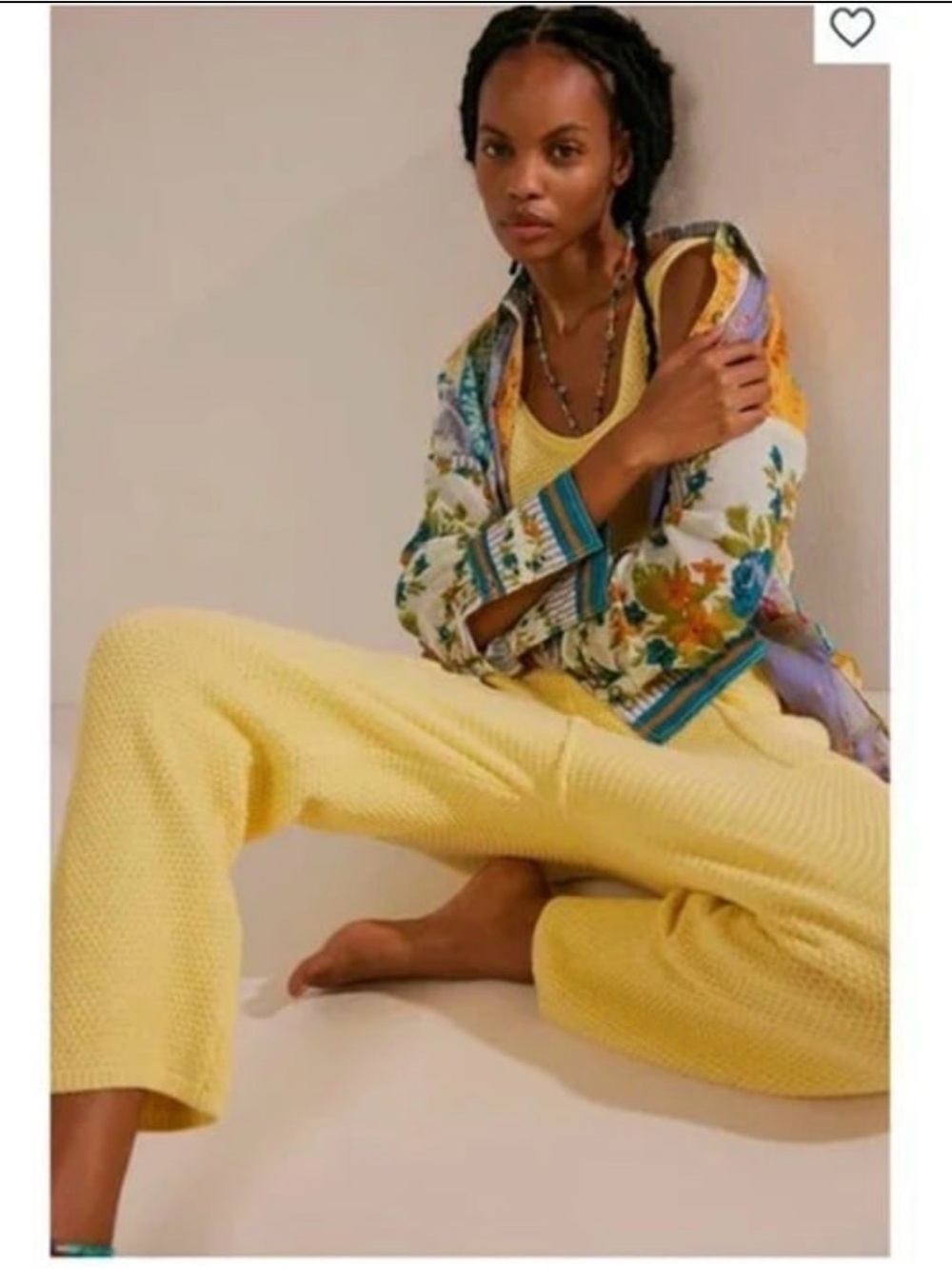 Free People Hailee Tank Jumper Jumpsuit Onesie Waffle Knit Yellow Tansy SZ L